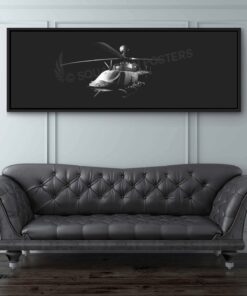 OH-58 Kiowa Warrior Personalized Jet Black Lithograph Poster Artwork