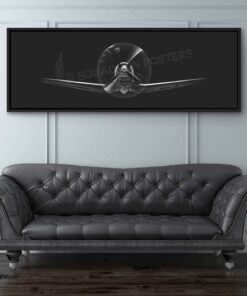 F4-U Corsair Personalized Jet Black Lithograph Poster Artwork