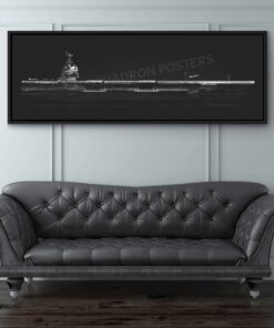 Gerald R. Ford-class Aircraft Carrier Jet Black Lithograph