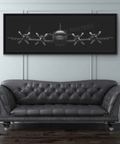 P-3 Orion Jet Black Lithograph Poster Artwork