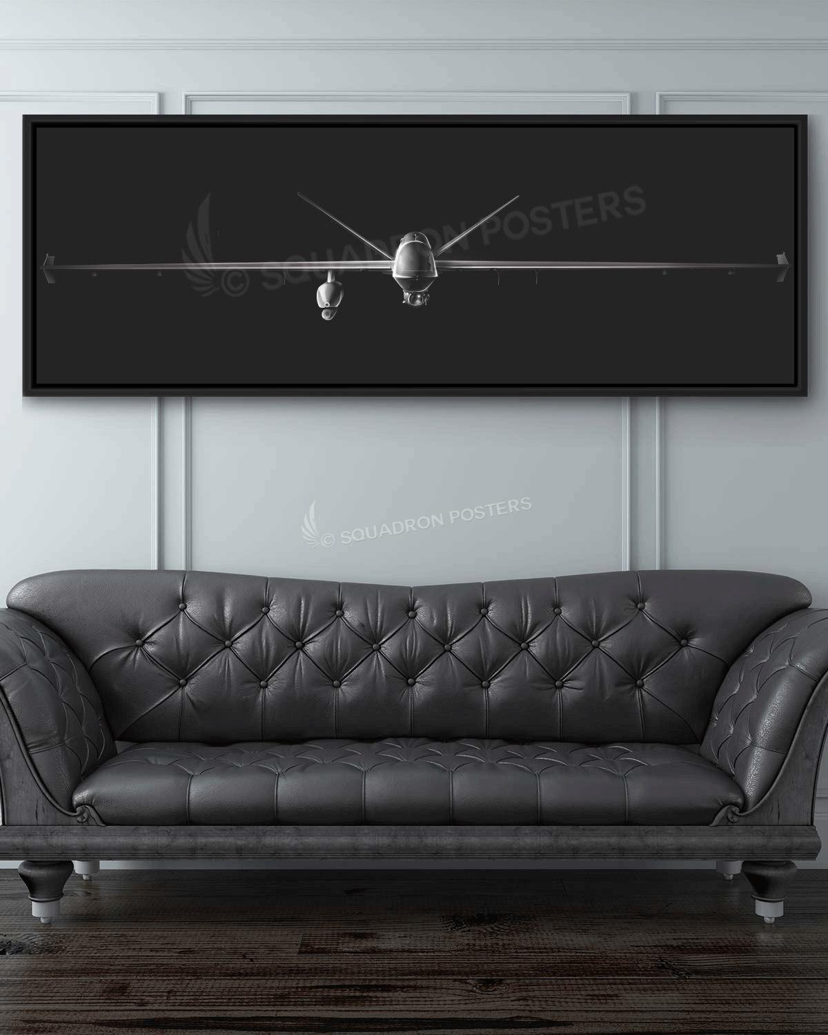 MQ-9 CBP Personalized Jet Black Lithograph Poster Artwork