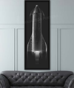 Starship Launch Jet Black Lithograph Poster Artwork