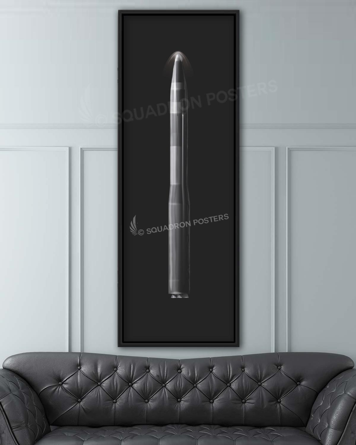 Minuteman III Personalized Jet Black v2 Lithograph Poster Artwork