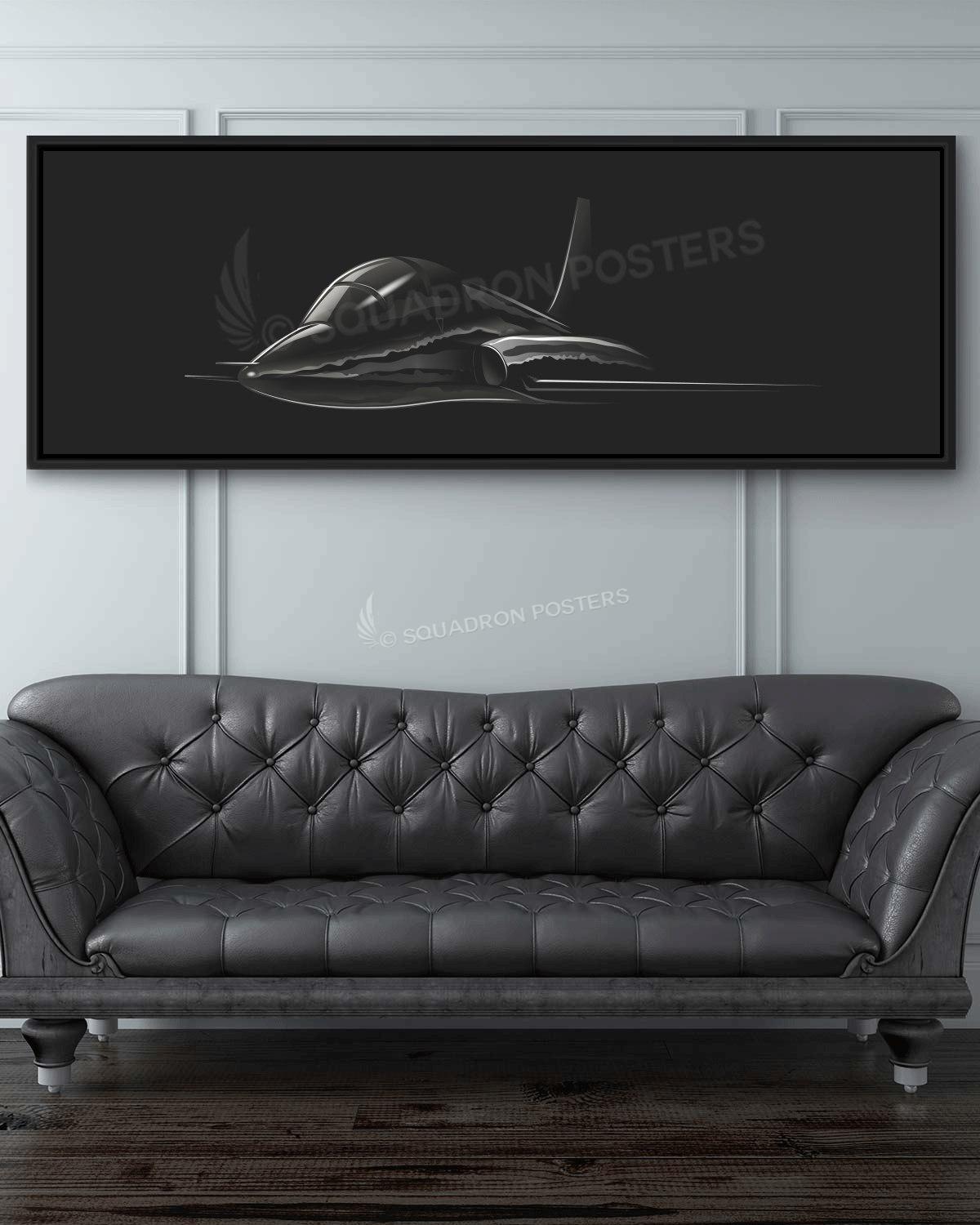 T-38A Jet Black Litho Lithograph Poster Artwork