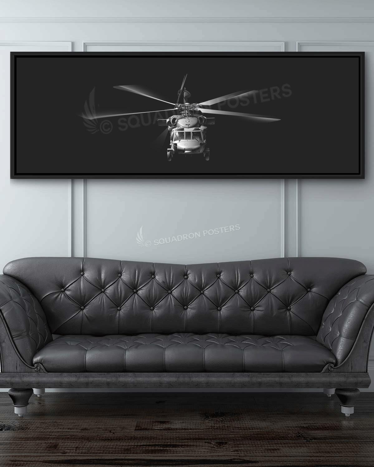 H-60 Personalized Jet Black Lithograph Poster Artwork