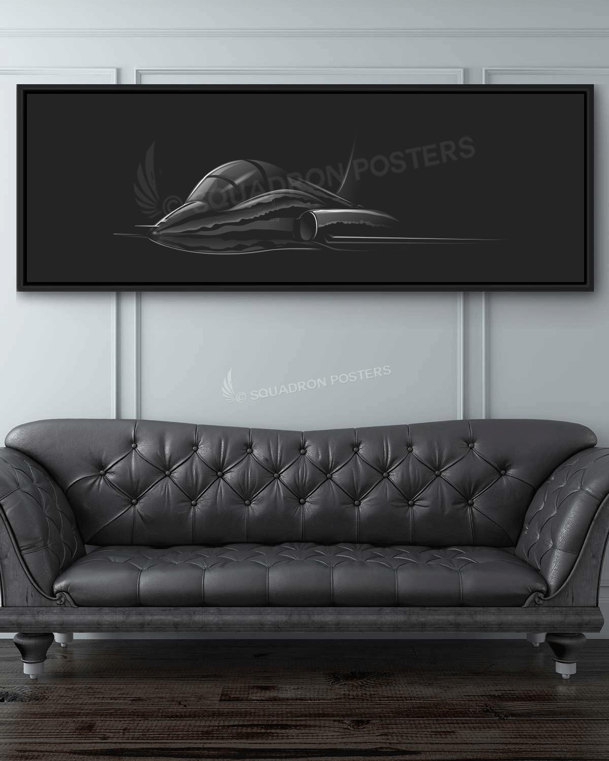 T-38C Talon Jet Black Litho Lithograph Poster Artwork
