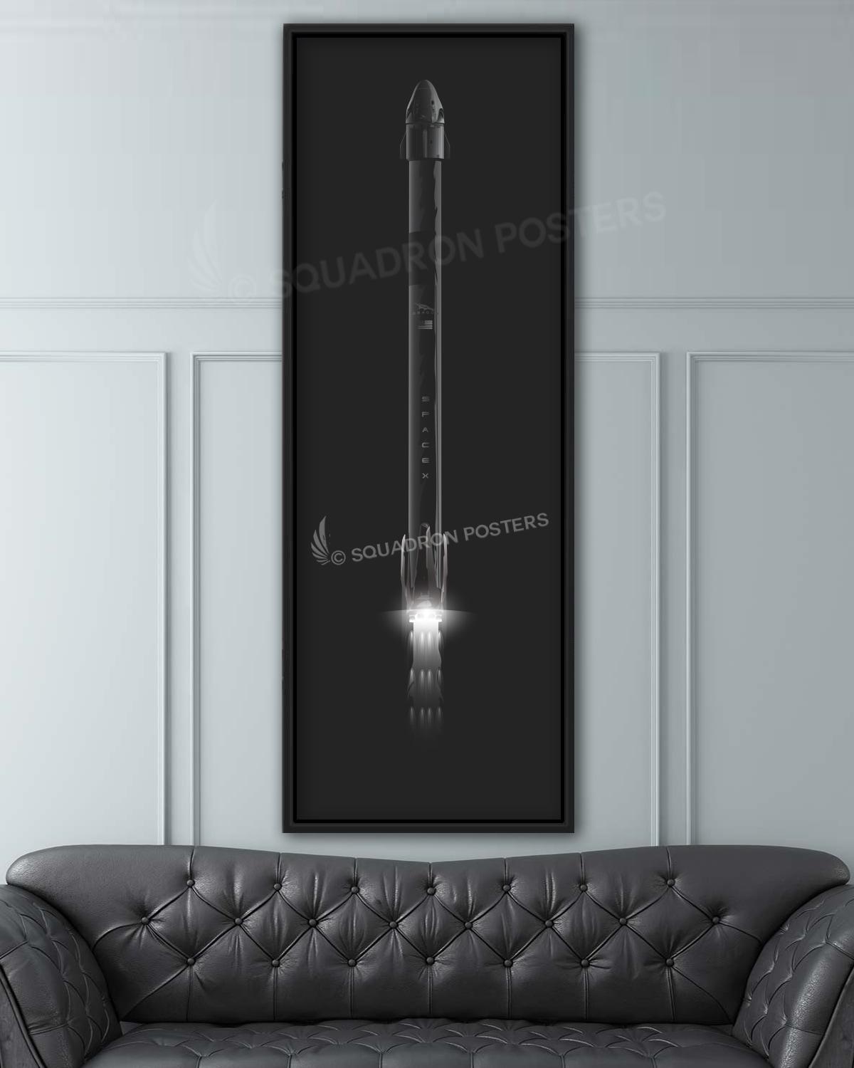 Dragon Personalized Jet Black Lithograph Poster Artwork