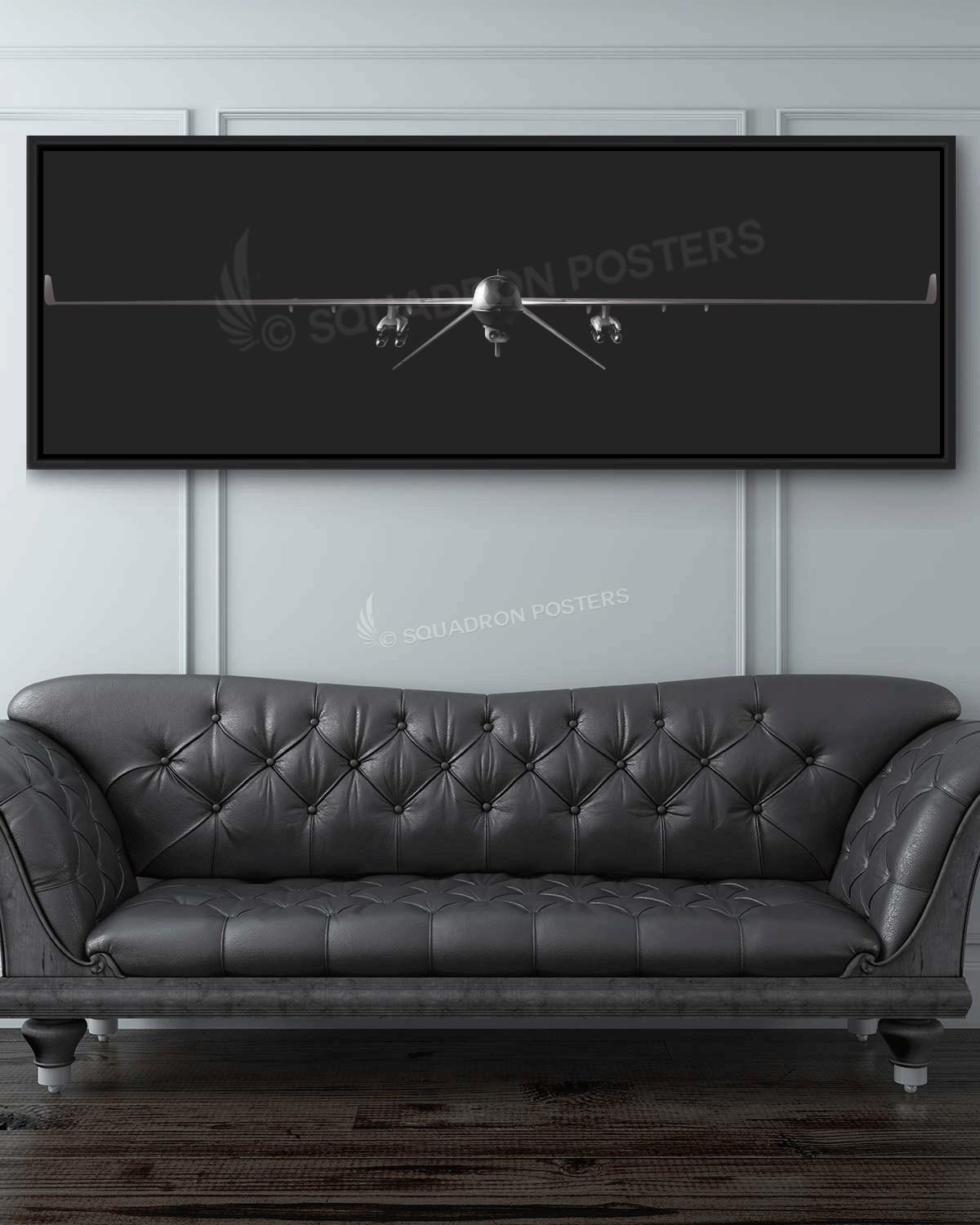 MQ-1C Predator Personalized Jet Black Lithograph Poster Artwork