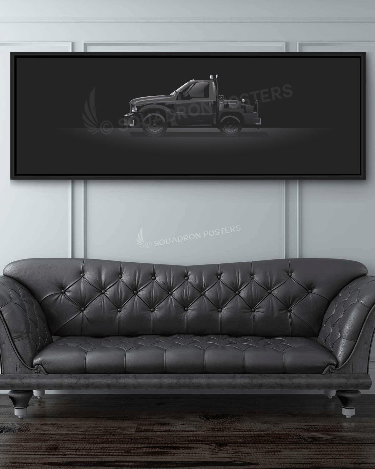 Personalized Jet Black F-350 Truck BOB Tail Lithograph Poster Artwork