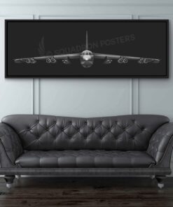 B-52F Stratofortress Jet Black Personalized Lithograph Poster Artwork