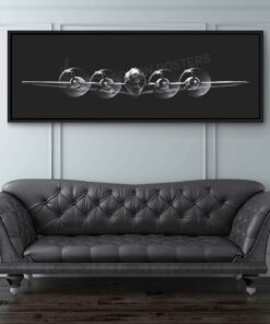 B-17 Flying Fortress Jet Black Lithograph