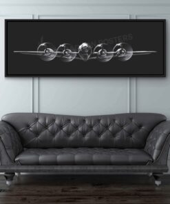 B-17 Flying Fortress Personalized Jet Black Lithograph Poster Artwork