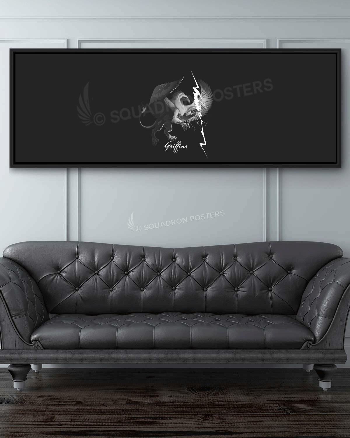 Griffins Personalized Jet Black v2 Lithograph Poster Artwork