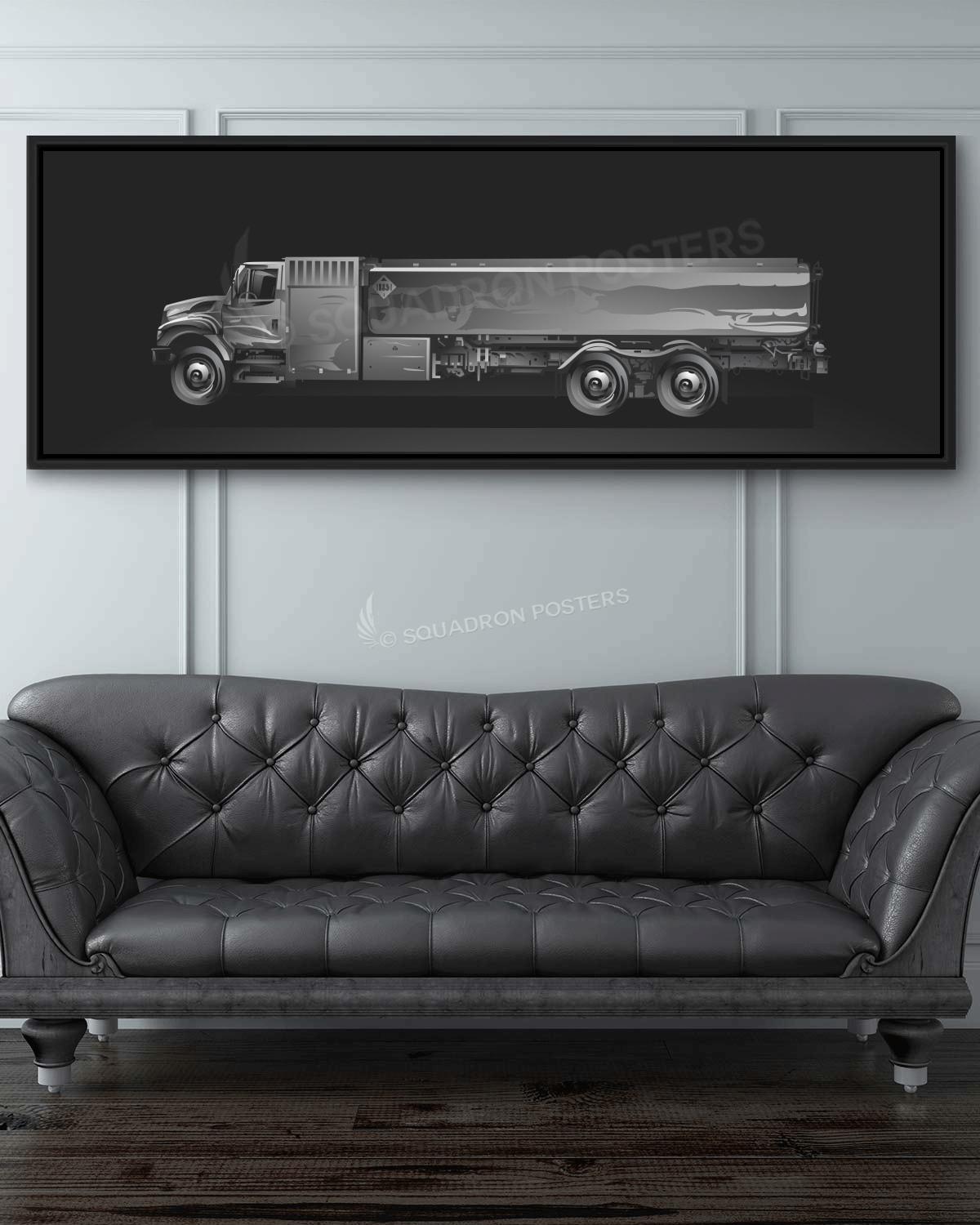 JP-8 Fuel Truck Personalized Jet Black Lithograph Poster Artwork