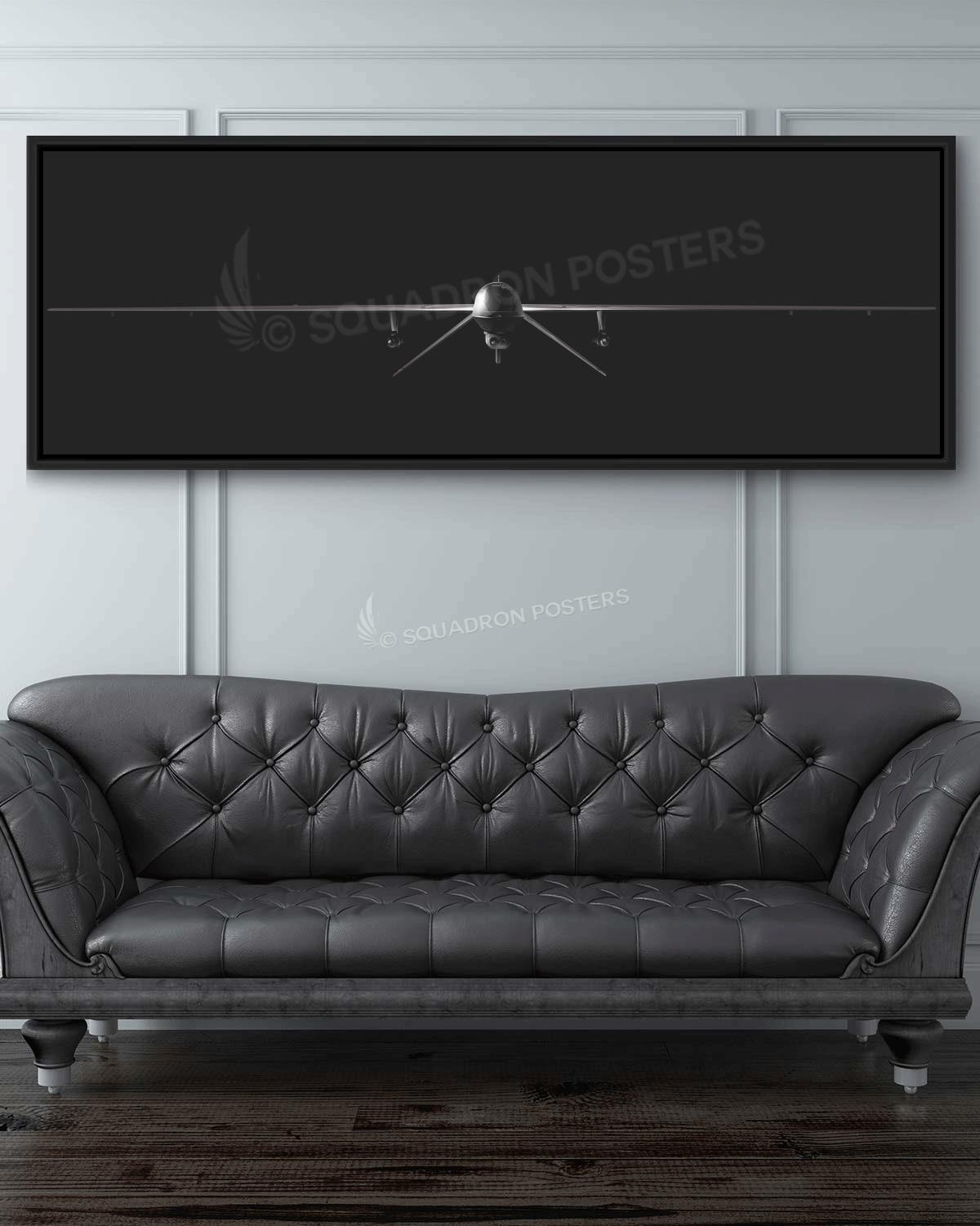 MQ-1 Predator Personalized Jet Black Lithograph Poster Artwork