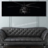 MH-60S Jet Black Super Wide Canvas Print MH-60S Jet Black Super Wide Canvas Print