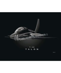JET BLACK T-38 Talon SP00968-FEAT-jet-black-aircraft-lithograph-art