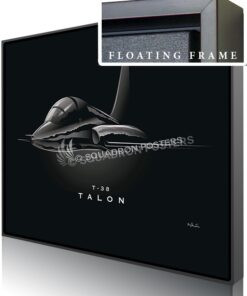 JET BLACK T-38 Talon SP00968-featured-canvas-framed-aircraft-lithograph-art
