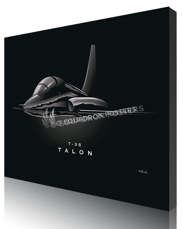 JET BLACK T-38 Talon SP00968-featured-canvas-lithograph-art