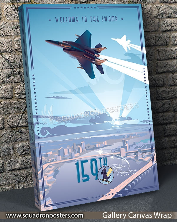 Jacksonsville F-15 159th FS V2 SP00662Lvintage-travel-poster-aviation-squadron-print-poster