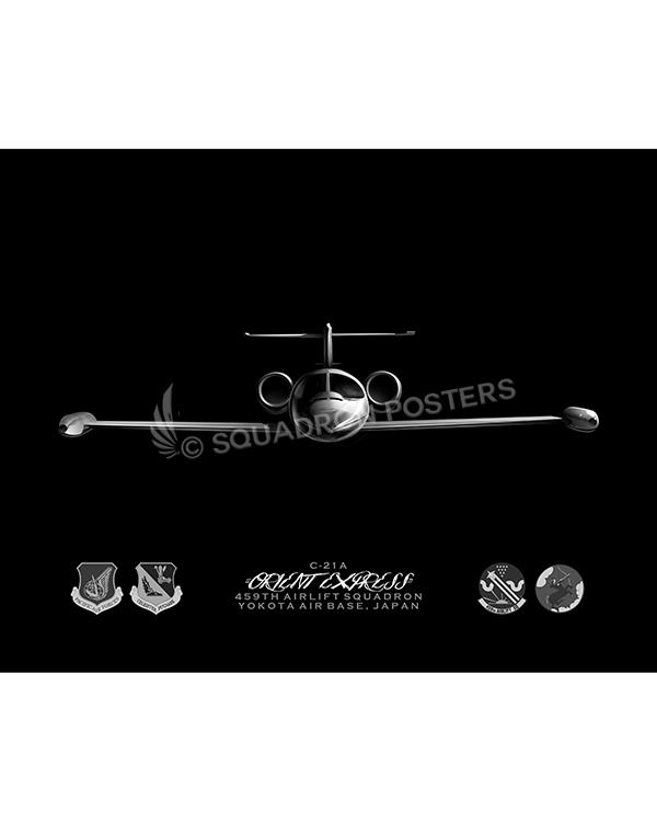 459th AS C-21A Jet Black Lithograph art by - Squadron Posters!