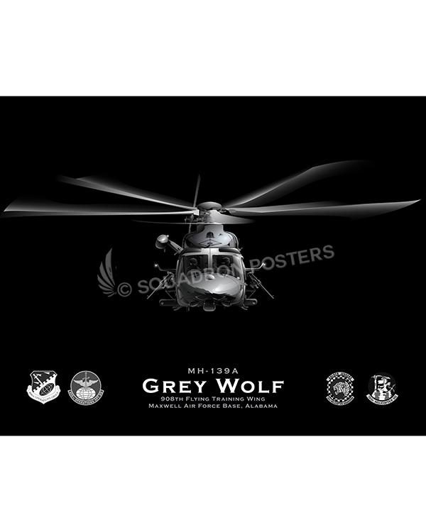 908th FTW MH-139A Jet Black Lithograph Art
