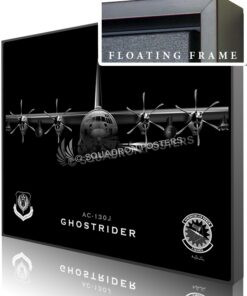 Jet Black AC-130J SP01456-featured-canvas-framed-aircraft-lithograph-print