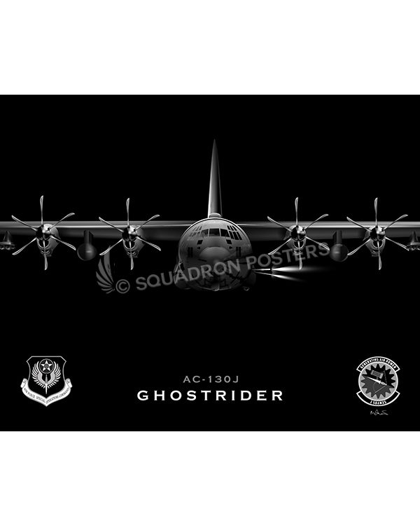 AC-130J Jet Black AC-130J SP01456-FEAT-jet-black-aircraft-lithograph-art