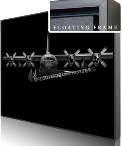 Jet Black AC-130U SP01097M-canvas-framed-aircraft-lithograph