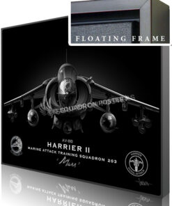 Jet Black AV-8B mod SP01431-featured-canvas-framed-aircraft-lithograph-art