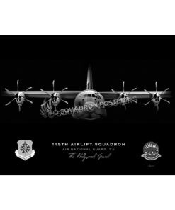 C-130J 115th AS Jet Black Lithograph