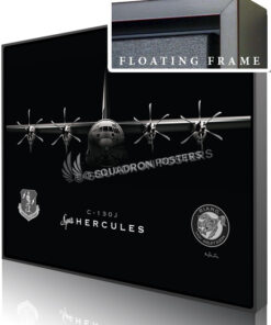 Jet Black C-130J Super Herc SP00946-featured-canvas-framed-aircraft-lithograph-art