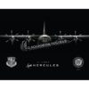 C-130J 143 AS Rhode Island ANG Jet Black Lithograph C-130J 143 AS Rhode Island ANG Jet Black Lithograph