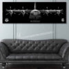 C-130J, 37th AMU FCC Jet Black Super Wide Canvas Print C-130J, 37th AMU FCC Jet Black Super Wide Canvas Print