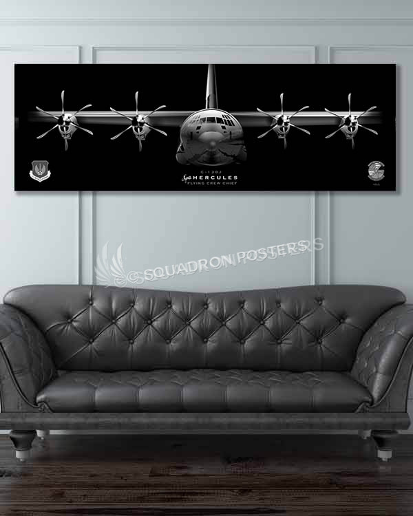 Jet Black C-130J Super Herc 37 AMU FCC SP00986-featured-image-military-canvas-print