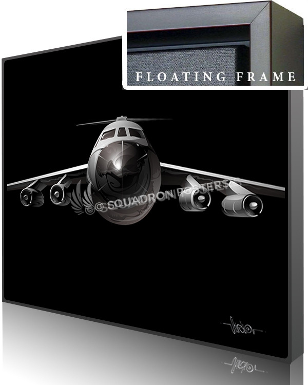 Jet Black C-141 SP01264-featured-canvas-framed-aircraft-lithograph-art