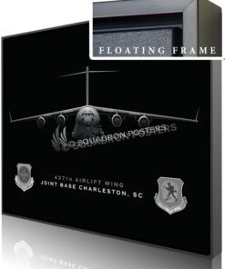 Jet Black C-17 437th Charleston-SP01022-featured-canvas-framed-aircraft-lithograph