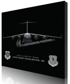 Jet Black C-17 437th Charleston-SP01022-featured-canvas-lithograph