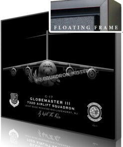 jet-black-c-17-globemaster-732d-as-20x16-sp01107m-featured-canvas-framed-aircraft-lithograph
