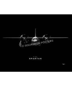 Jet Black C-27 Spartan Lithograph