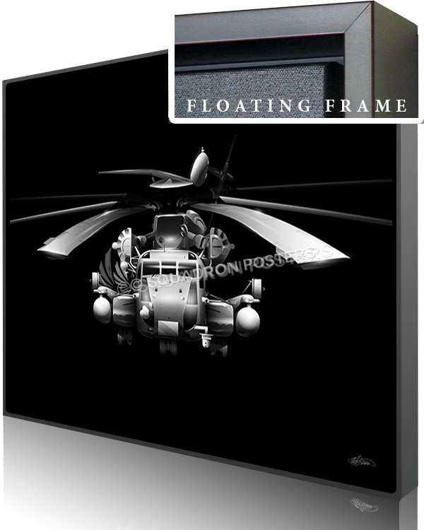 Jet Black CH-53E Super Stallion SP01286-featured-canvas-framed-aircraft-lithograph-art