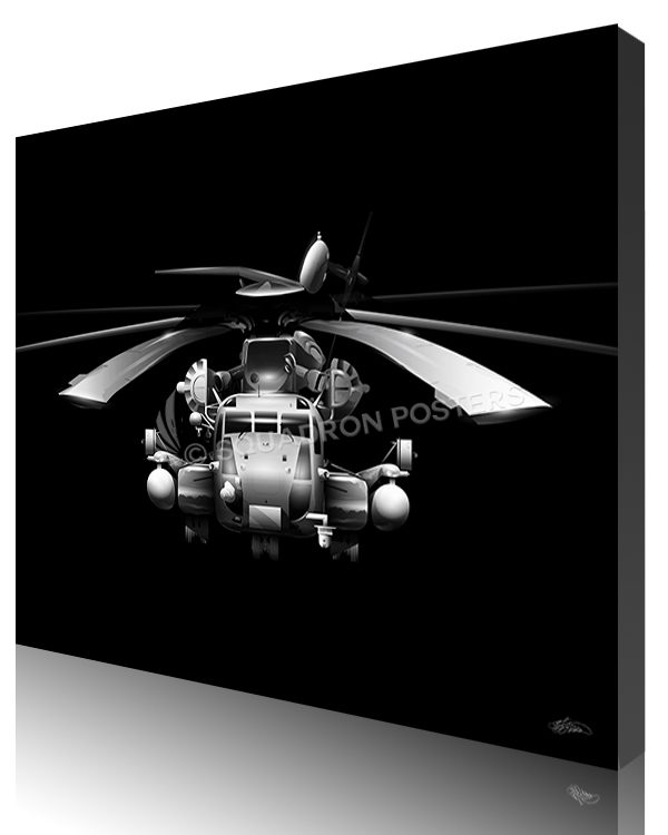 Jet Black CH-53E Super Stallion SP01286-featured-canvas-lithograph-art