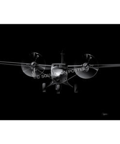 DHC-6 Twin Otter Jet Black Lithograph