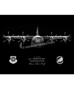 Jet Black Dyess AFB C-130J 40 AS Lithograph