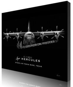 Jet Black Dyess AFB C-130J SP01324-featured-canvas-lithograph