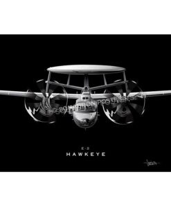 E-2 Hawkeye Jet Black Lithograph