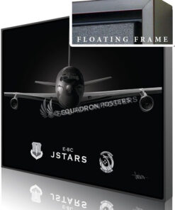 Jet Black E-8C JSTARS 12 ACCS 20x16 Max Shirkov SP01545M-featured-canvas-framed-aircraft-lithograph