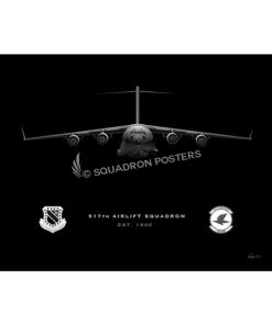 517th AS C-17 Jet Black Lithograph