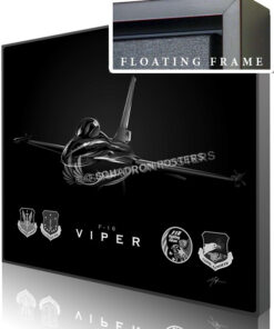 Jet Black F-16 115th FW-SP01076M-featured-canvas-framed-aircraft-lithograph