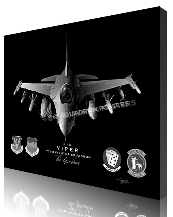 Jet Black F-16 77th FS SP01331-featured-canvas-lithograph-art